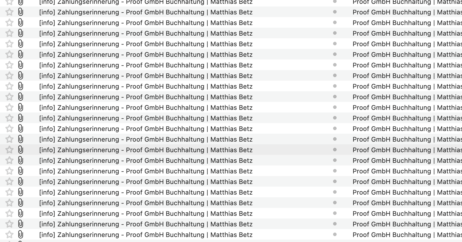 Proof.de: Automatische Zahlungserinnerungen an Rechnungkunden